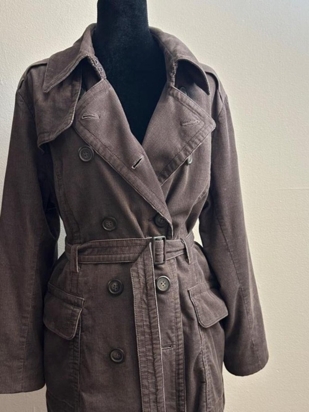 Anthropologie Corderoy Trench Coat